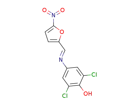 (E)-2,6-dichloro-4-(((5-nitrofuran-2-yl)methylene)amino) phenol