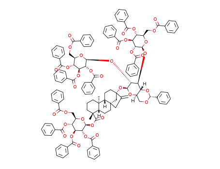 13-O-[2,3-di-O-(2,3,4,6-tetra-O-benzoyl-β-D-glucopyranosyl)-4,6-O-benzylidene-β-D-glucopyranosyl]steviol (2,3,4,6-tetra-O-benzoyl-β-D-glucopyranosyl) ester