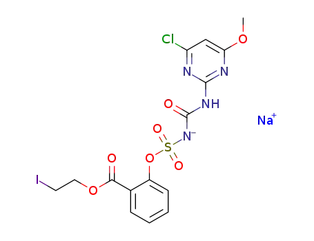 sodium ((4-chloro-6-methoxypyrimidin-2-yl)carbamoyl)((2-((2-iodoethoxy)carbonyl)phenoxy)sulfonyl)amide