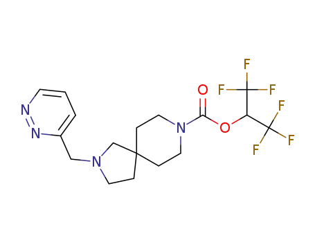 1,1,1,3,3,3-hexafluoropropan-2-yl 2-(pyridazin-3-ylmethyl)-2,8-diazaspiro[4.5]decane-8-carboxylate