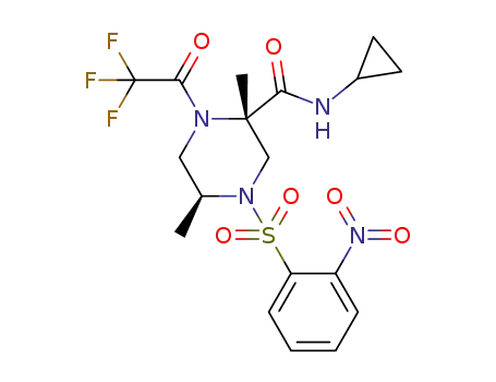 (2S,5S)-N-cyclopropyl-2,5-dimethyl-4-(2-nitrobenzenesulfonyl)-1-(trifluoroacetyl)piperazine-2-carboxamide