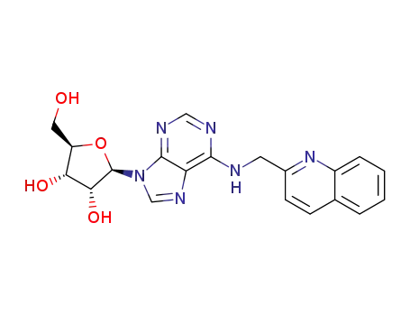 (2R,3S,4R,5R)-2-(hydroxymethyl)-5-(6-((quinolin-2-ylmethyl)amino)-9H-purin-9-yl)tetrahydrofuran-3,4-diol