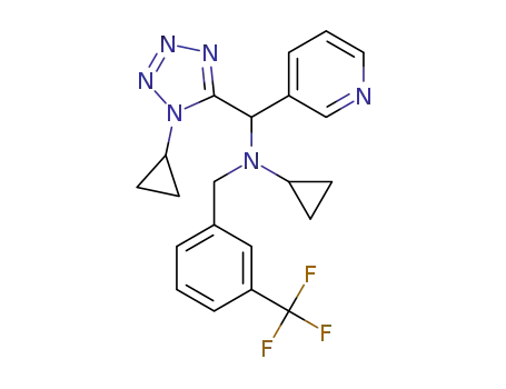 N-((1-cyclopropyl-1H-tetrazol-5-yl)(pyridin-3-yl)methyl)-N-(3-(trifluoromethyl)benzyl)cyclopropanamine