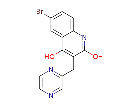 6-bromo-3-(pyrazin-2-ylmethyl)quinoline-2,4-diol