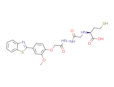 2-(2-(2-(2-(4-(benzo[d]thiazol-2-yl)-2-methoxyphenoxy)acetyl)hydrazinyl)-2-oxoethylamino)-4-mercaptobutanoic acid