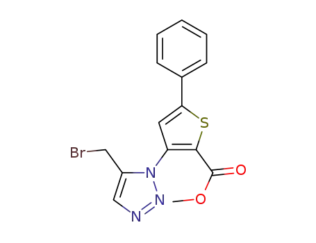 methyl 3-(5-(bromomethyl)-1H-1,2,3-triazol-1-yl)-5-phenylthiophene-2-carboxylate