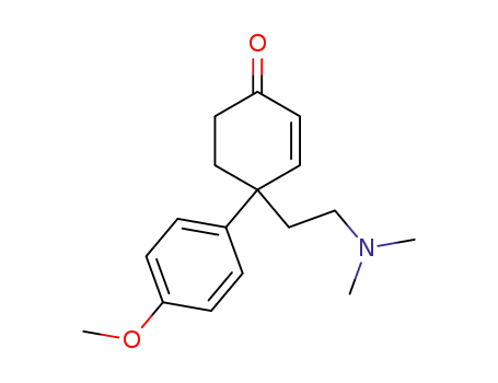 Molecular Structure of 34603-52-6 (2-Cyclohexen-1-one, 4-[2-(dimethylamino)ethyl]-4-(4-methoxyphenyl)-)