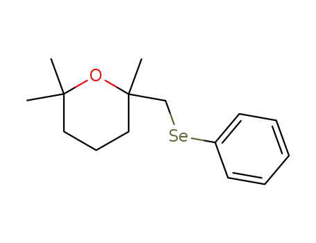 Molecular Structure of 114524-35-5 (2H-Pyran, tetrahydro-2,2,6-trimethyl-6-[(phenylseleno)methyl]-)