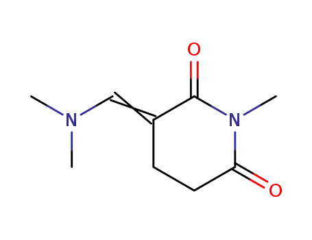 Molecular Structure of 111725-60-1 (2,6-Piperidinedione, 3-[(dimethylamino)methylene]-1-methyl-)