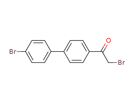 Molecular Structure of 94512-73-9 (2-BROMO-1-(4''-BROMO-1,1''-BIPHENYL-4-YL)ETHANONE)