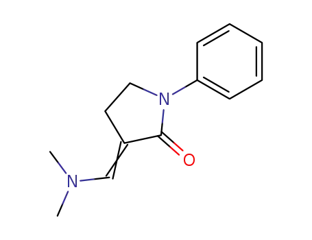 Molecular Structure of 89587-12-2 (2-Pyrrolidinone, 3-[(dimethylamino)methylene]-1-phenyl-)