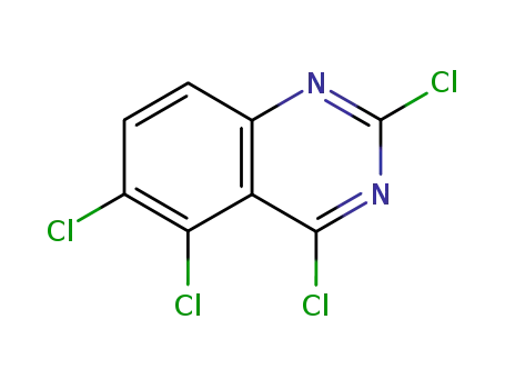 Molecular Structure of 78052-21-8 (Quinazoline, 2,4,5,6-tetrachloro-)