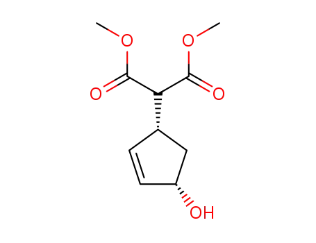 2-<(1R,4S)-4-hydroxycyclopent-2-enyl>malonsaeure-dimethylester