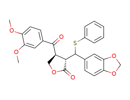 3-(3'',4''-dimethoxybenzoyl)-2-(3',4'-methylenedioxy-α-phenylthiobenzyl)butyrolactone