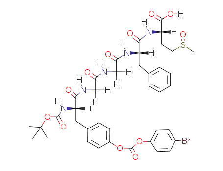 (S)-2-{(S)-2-[2-(2-{(S)-3-[4-(4-Bromo-phenoxycarbonyloxy)-phenyl]-2-tert-butoxycarbonylamino-propionylamino}-acetylamino)-acetylamino]-3-phenyl-propionylamino}-4-methanesulfinyl-butyric acid