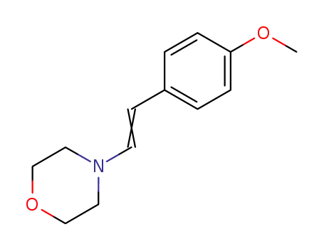 Molecular Structure of 80743-36-8 (Morpholine, 4-[2-(4-methoxyphenyl)ethenyl]-)