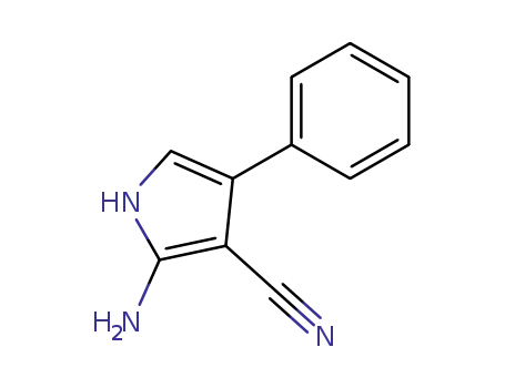 Molecular Structure of 54153-51-4 (1H-Pyrrole-3-carbonitrile, 2-amino-4-phenyl-)