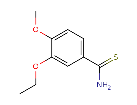 Molecular Structure of 60758-99-8 (Benzenecarbothioamide, 3-ethoxy-4-methoxy-)