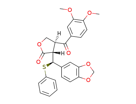 threo-3-(3'',4''-dimethoxybenzoyl)-2-(3',4'-methylenedioxy-α-phenylthiobenzyl)butyrolactone