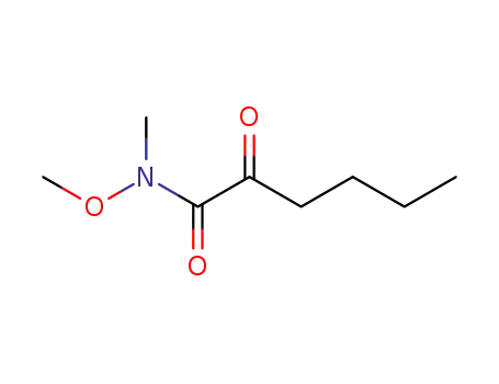 Molecular Structure of 141694-32-8 (Hexanamide, N-methoxy-N-methyl-2-oxo-)