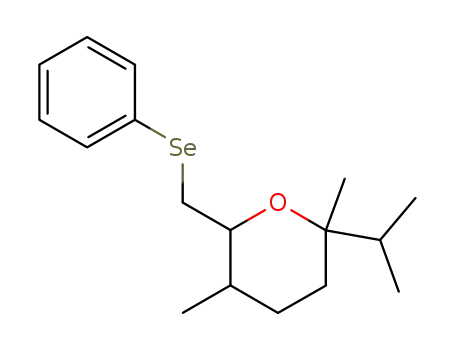 Molecular Structure of 118989-25-6 (2H-Pyran,
tetrahydro-2,5-dimethyl-2-(1-methylethyl)-6-[(phenylseleno)methyl]-)