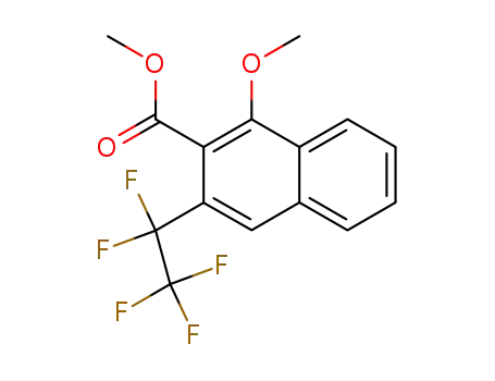 Molecular Structure of 143366-08-9 (2-Naphthalenecarboxylic acid, 1-methoxy-3-(pentafluoroethyl)-, methyl
ester)