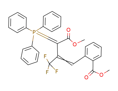 2-{(Z)-3,3,3-Trifluoro-2-[methoxycarbonyl-(triphenyl-λ5-phosphanylidene)-methyl]-propenyl}-benzoic acid methyl ester
