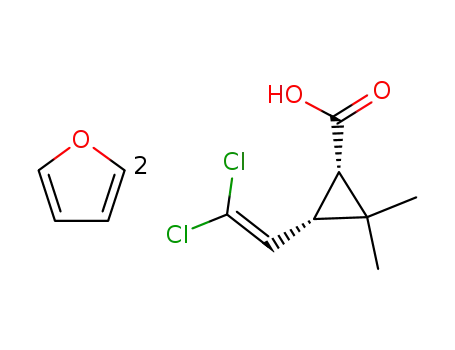 (1S,3S)-3-(2,2-Dichloro-vinyl)-2,2-dimethyl-cyclopropanecarboxylic acid; compound with furan