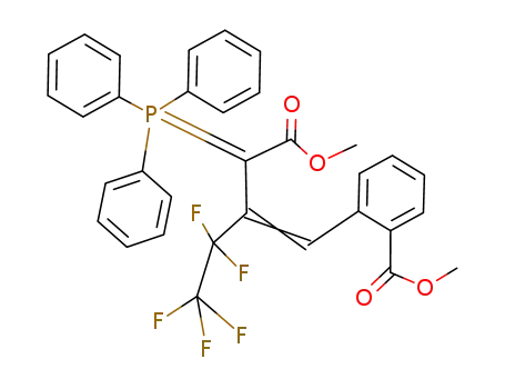 2-{(Z)-3,3,4,4,4-Pentafluoro-2-[methoxycarbonyl-(triphenyl-λ5-phosphanylidene)-methyl]-but-1-enyl}-benzoic acid methyl ester