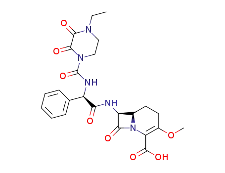 7β-<(2R)-2-phenyl-2-(4-ethyl-2,3-dioxopiperazin-1-yl-carbonyl)amino>acetylamino-3-methoxy-1-carba-1-dethia-3-cephem-4-carboxylic acid
