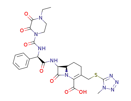 7β-<(2R)-2-phenyl-2-(4-ethyl-2,3-dioxopiperazin-1-yl-carbonyl)amino>acetylamino-3-(1-methyl-1H-tetrazol-5-yl)thiomethyl-1-carba-1-dethia-3-cephem-4-carboxylic acid