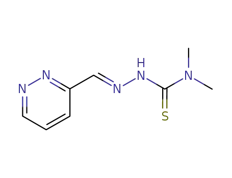 Molecular Structure of 142564-68-9 (Hydrazinecarbothioamide, N,N-dimethyl-2-(3-pyridazinylmethylene)-,
(E)-)