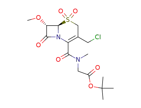 N-methyl-N-<(tert-butoxycarbonyl)methyl>-3-(chloromethyl)-7α-methoxy-8-oxo-5-thia-1-azabicyclo<4.2.0>oct-2-ene-2-carboxamide 5,5-dioxide