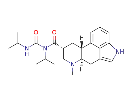 Molecular Structure of 81396-93-2 (6-Methyl-N-(1-methylethyl)-N-(((1-methylethyl)amino)carbonyl)ergoline- 8-carboxamide)
