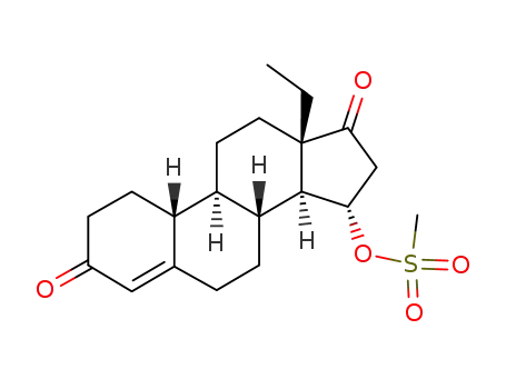 Methanesulfonic acid (8R,9S,10R,13S,14S,15S)-13-ethyl-3,17-dioxo-2,3,6,7,8,9,10,11,12,13,14,15,16,17-tetradecahydro-1H-cyclopenta[a]phenanthren-15-yl ester