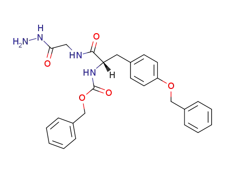 Molecular Structure of 74916-75-9 (Glycine, N-[N-[(phenylmethoxy)carbonyl]-O-(phenylmethyl)-L-tyrosyl]-,
hydrazide)