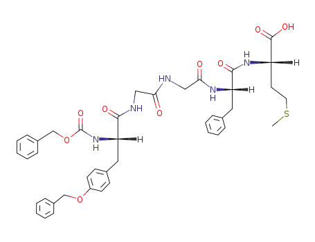 Molecular Structure of 74937-32-9 (L-Methionine,
N-[N-[N-[N-[N-[(phenylmethoxy)carbonyl]-O-(phenylmethyl)-L-tyrosyl]glyc
yl]glycyl]-L-phenylalanyl]-)