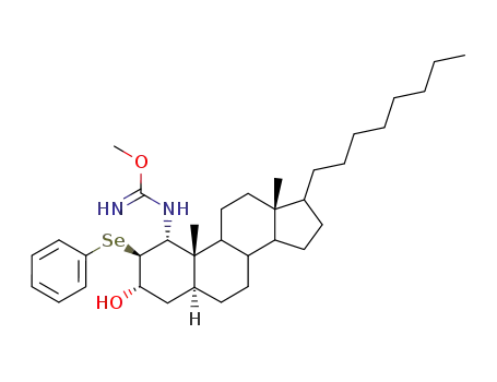 1-((1R,2S,3S,5S,10S,13R)-3-Hydroxy-10,13-dimethyl-17-octyl-2-phenylselanyl-hexadecahydro-cyclopenta[a]phenanthren-1-yl)-2-methyl-isourea