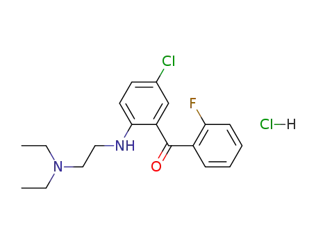 5-chloro-2-<<2-(diethylamino)ethyl>amino>-2'-fluorobenzophenone hydrochloride