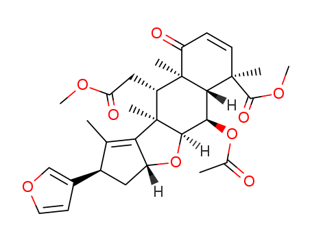 2H-Cyclopenta[b]naphtho[2,3-d]furan-10-aceticacid,5-(acetyloxy)-2-(3-furanyl)-3,3a,4a,5,5a,6,9,9a,10,10a-decahydro-6-(methoxycarbonyl)-1,6,9a,10a-tetramethyl-9-oxo-,methyl ester, (2R,3aR,4aS,5R,5aR,6R