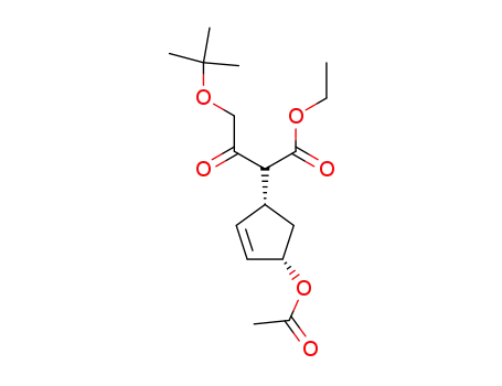 ethyl 2-<(1R,4S)-4-(acetyloxy)-2-cyclopentenyl>-4-tert-butoxy-3-oxobutanoate