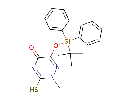 6-((tert-butyldiphenylsilyl)oxy)-3-mercapto-2-methyl-1,2,4-triazin-5(2H)-one