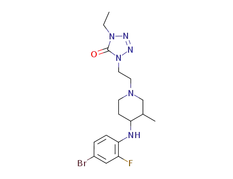 1-<2-(4-ethyl-4,5-dihydro-5-oxo-1H-tetrazol-1-yl)ethyl>-3-methyl-4-(4-bromo-2-fluoroanilino)piperidine