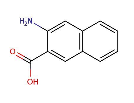 Molecular Structure of 5959-52-4 (3-Amino-2-naphthoic acid)