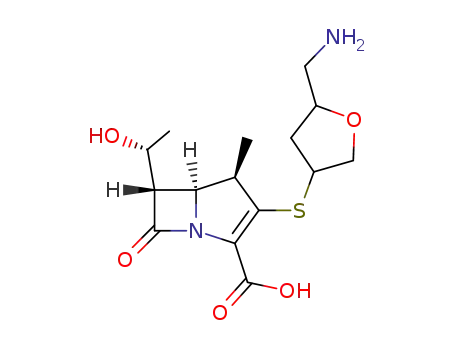 (4R,5S,6S)-3-(5-Aminomethyl-tetrahydro-furan-3-ylsulfanyl)-6-((R)-1-hydroxy-ethyl)-4-methyl-7-oxo-1-aza-bicyclo[3.2.0]hept-2-ene-2-carboxylic acid
