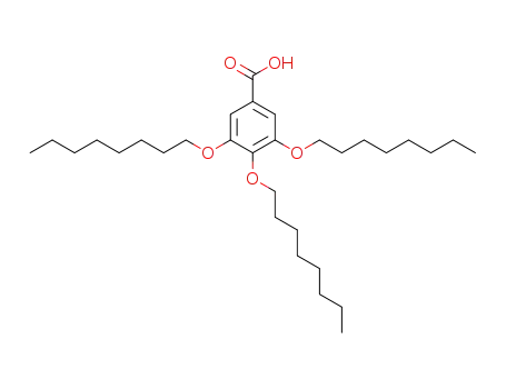 Molecular Structure of 157980-09-1 (Benzoic acid, 3,4,5-tris(octyloxy)-)