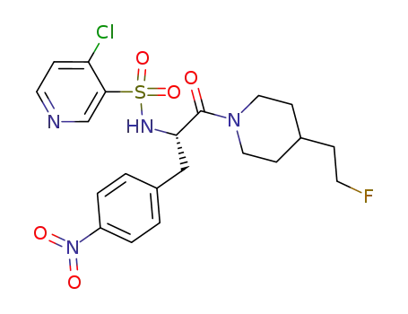 4-Chloro-pyridine-3-sulfonic acid [(S)-2-[4-(2-fluoro-ethyl)-piperidin-1-yl]-1-(4-nitro-benzyl)-2-oxo-ethyl]-amide