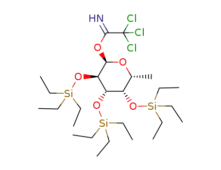 2,2,2-Trichloro-acetimidic acid (2R,3R,4S,5S,6R)-6-methyl-3,4,5-tris-triethylsilanyloxy-tetrahydro-pyran-2-yl ester