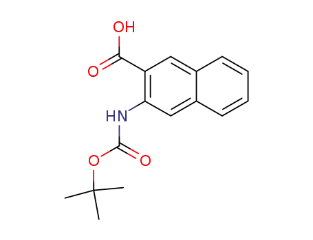 Molecular Structure of 887242-59-3 (3-((tert-Butoxycarbonyl)aMino)-2-naphthoic acid)