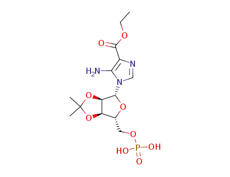 N1-(5-O-phospho-2,3-O-isopropylidene-β-D-ribofuranosyl)-4-(ethoxycarbonyl)-5-aminoimidazole